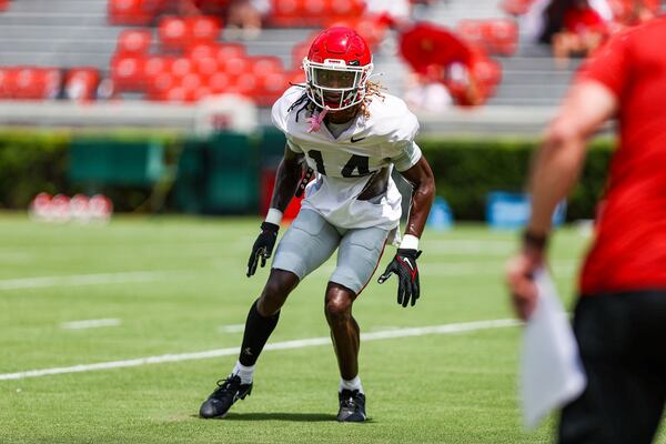 Georgia defensive back David Daniel-Sisavanh (14) during Georgia’s scrimmage on Dooley Field at Sanford Stadium in Athens, Ga., on Saturday, Aug. 12, 2023. (Tony Walsh/UGAAA) 