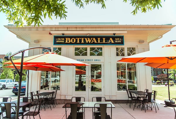 The exterior of Botiwalla at Alpharetta City Center.