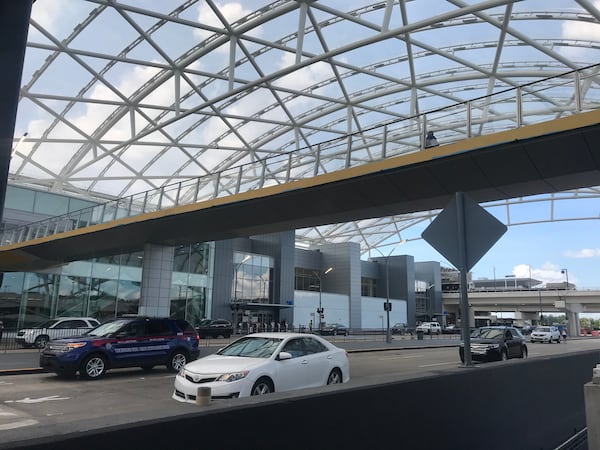 Hartsfield-Jackson International Airport has opened its first pedestrian bridge connecting the domestic terminal to the Terminal North Parking deck. Credit: Kelly Yamanouchi