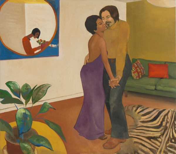 "Sandy and Her Husband" by Emma Amos will be among more than 60 works by the late artist featured in a retrospective show at the Georgia Museum of Art.
Courtesy of Cleveland Museum of Art / John L. Severance Fund