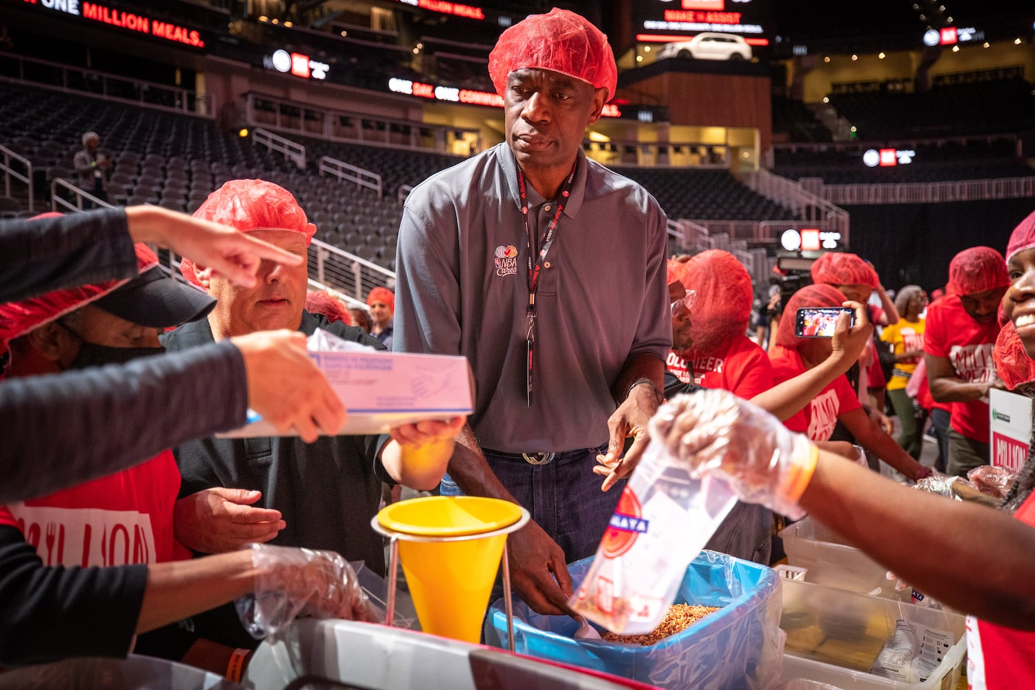  Atlanta Hawks and State Farm Arena  come together to pack 1 million meals