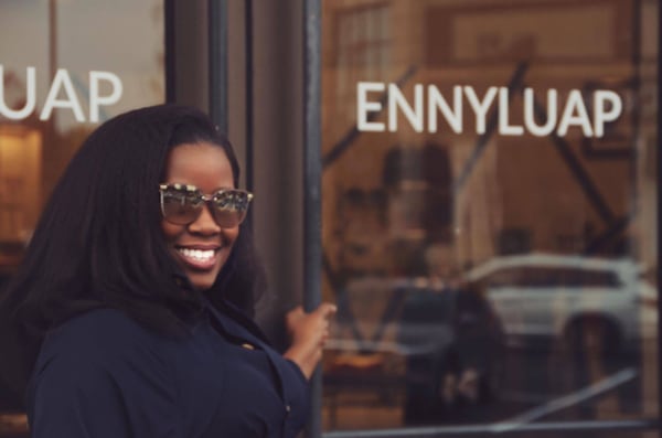 Amanda Williamson outside of her former store in Cumming. Just before the pandemic hit, she was set to open a location of her Ennyluap in Buckhead.