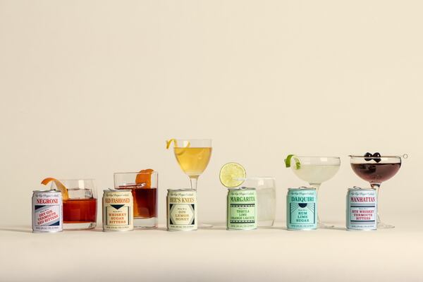 Tip Top Proper Cocktails now offers tiny cans of six cocktails, with more in the works. Mia Yakel for The Atlanta Journal-Constitution
