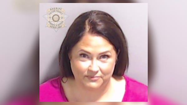 Misty Hampton was charged with racketeering and other felonies along with former President Donald Trump by a Fulton County grand jury. (Fulton County Sheriff's Office).