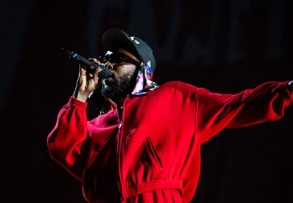 Kendrick Lamar closed out the final night of the two-day ONE Musicfest at Atlanta's Piedmont Park on Sunday, October 29, 2023. (Ryan Fleisher for The Atlanta Journal-Constitution)