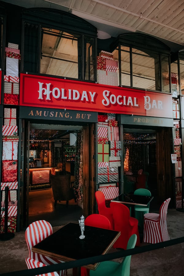 The Holiday Social Bar has returned to the Roof at Ponce City Market for the holiday season. (Courtesy of Slater Hospitality)