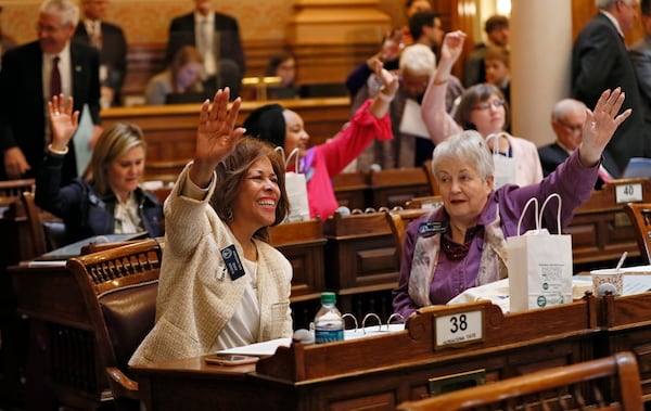  Sen. Horacena Tate, left, remains hospitalized after beginning treatment in December for a disease. Bob Andres / bandres@ajc.com