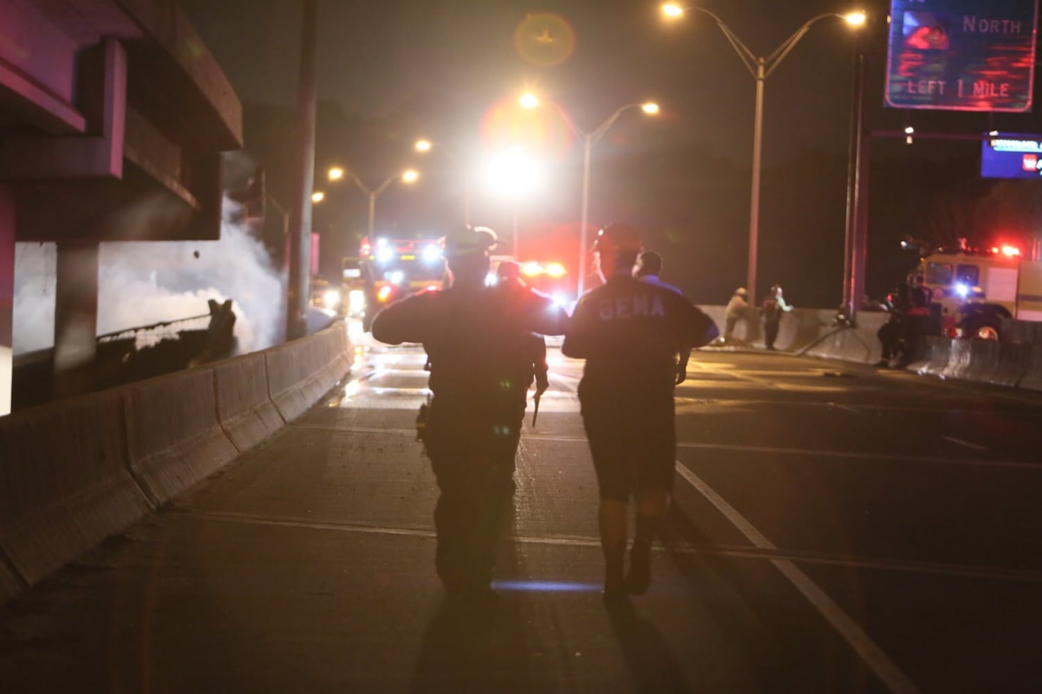 I-85 bridge collapse and fire