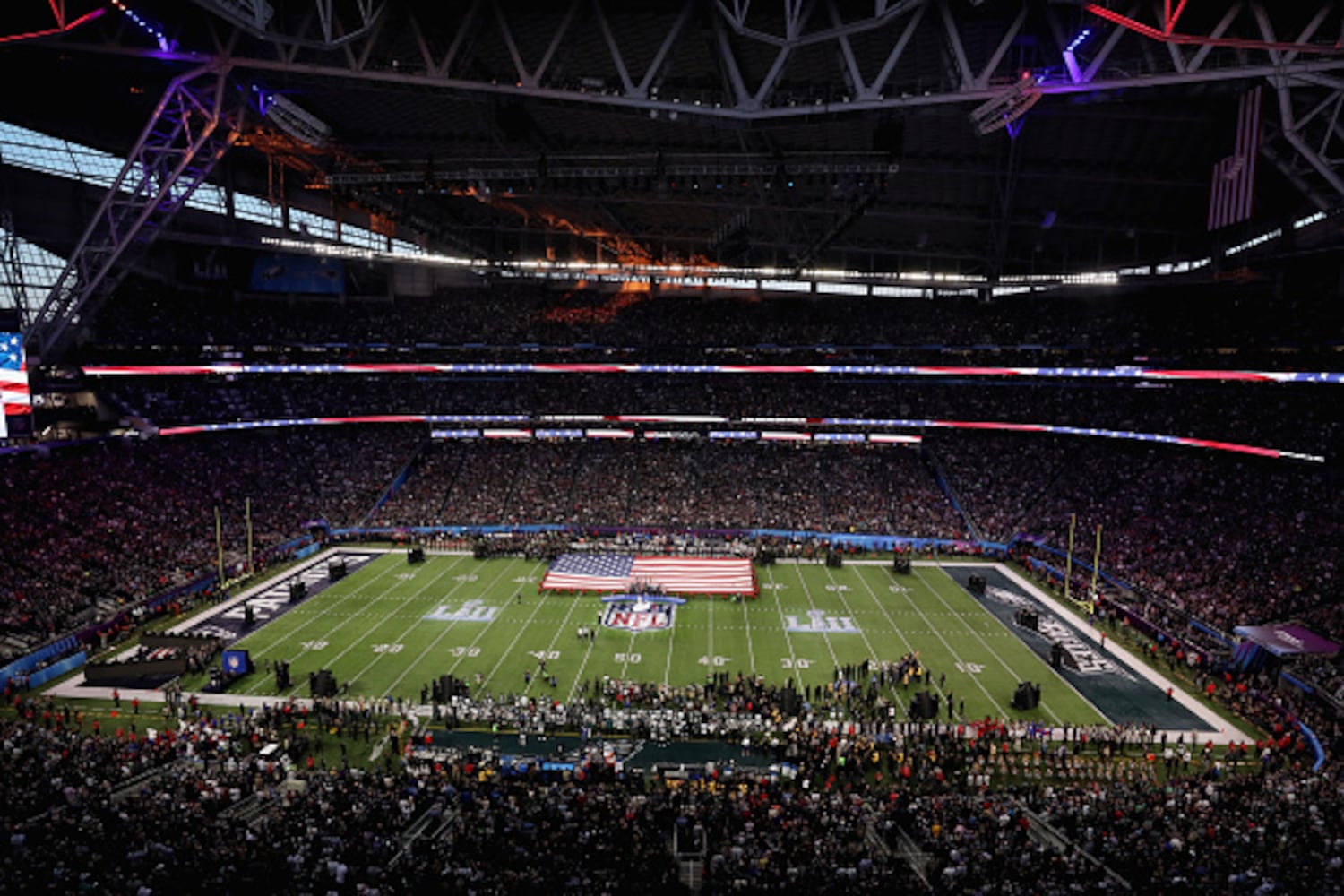 Photos: Pink performs the national anthem at Super Bowl LII