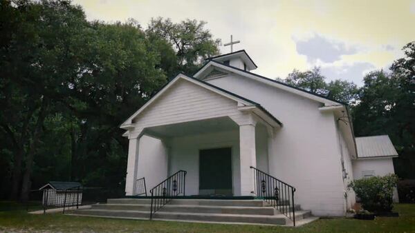 Rising Daughter Baptist Church in Camden County, Ga., was the site of the murders of Harold and Thelma Swain on March 11, 1985. (Tyson Horne/AJC 2020)