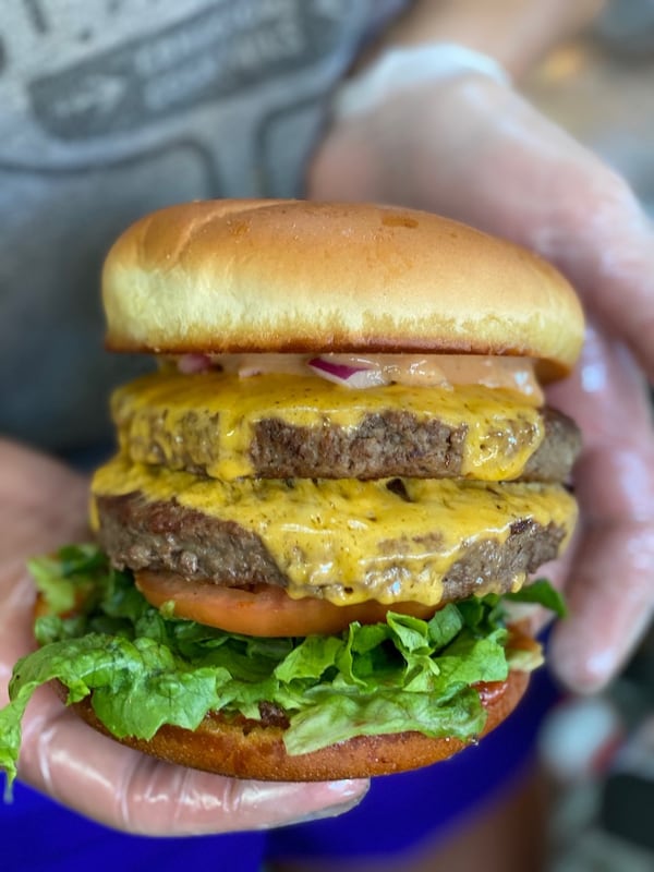 You can get an Impossible burger from the Sunshine Alchemy food truck. Courtesy of Jasmine Beck