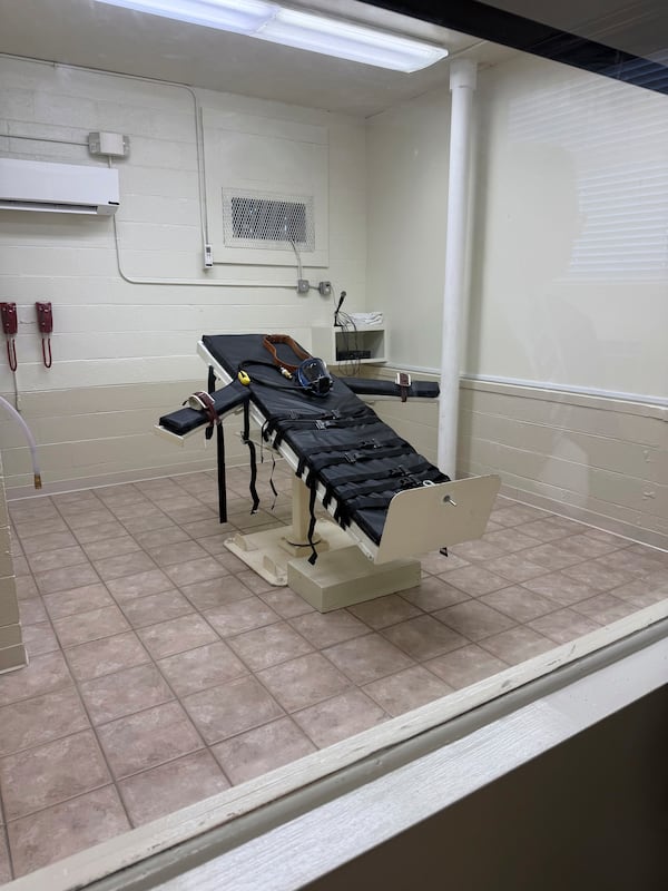 An undated photo provided by The Promise of Justice Initiative shows the new execution chamber at the Louisiana State Penitentiary. (The Promise of Justice Initiative via AP)