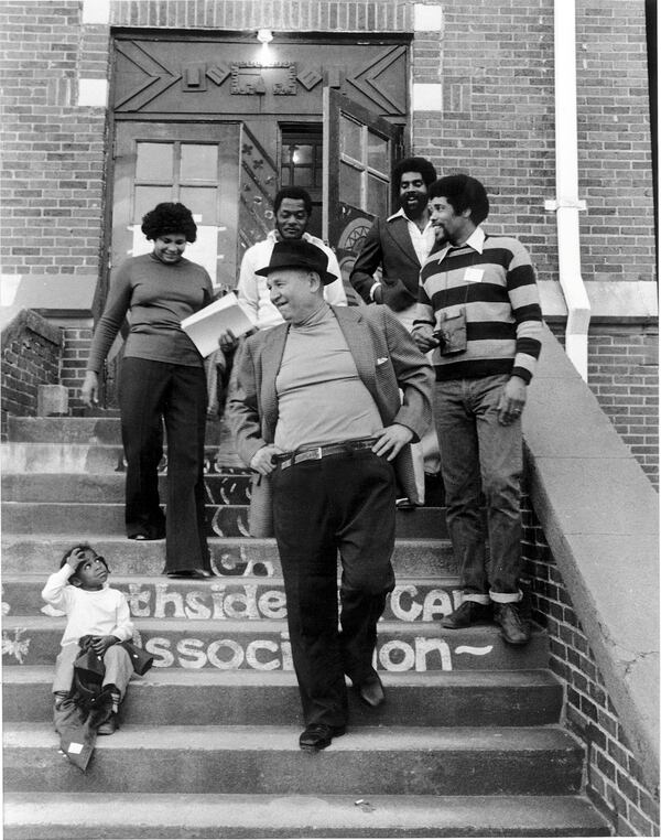 Romare Bearden at the Neighborhood Arts Center in Atlanta in 1978. Taken during Bearden’s  historic visit to the NAC.  CREDIT: Jim Alexander