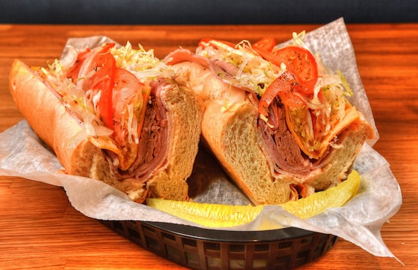 One of the subs at Pielands Sub & Slice is the All-American: smoked turkey, pressed and boiled ham, roast beef and American cheese, served toasted or cold. (Chris Hunt for The Atlanta Journal-Constitution)