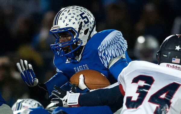 Mount Paran Christian running back Taylor Trammell put up record numbers in 2015. (Daniel Varnado/Special to AJC)