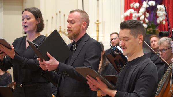 The vocal trio of soprano Amy Petrongelli (left to right), alto Doug Dodson and tenor Cory Klose provided one of the concert highlights.