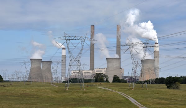 September 17, 2015 Cartersville - Picture shows Georgia Power's Plant Bowen in Cartersville on Thursday, September 17, 2015. Georgia has some 30 coal ash ponds, which contain a toxic slurry of contaminants from coal-fired power plants. When these ponds fail, they can unleash a torrent of liquid waste that can devastate communities, knocking homes off their foundations and forcing residents to flee permanently. HYOSUB SHIN / HSHIN@AJC.COM