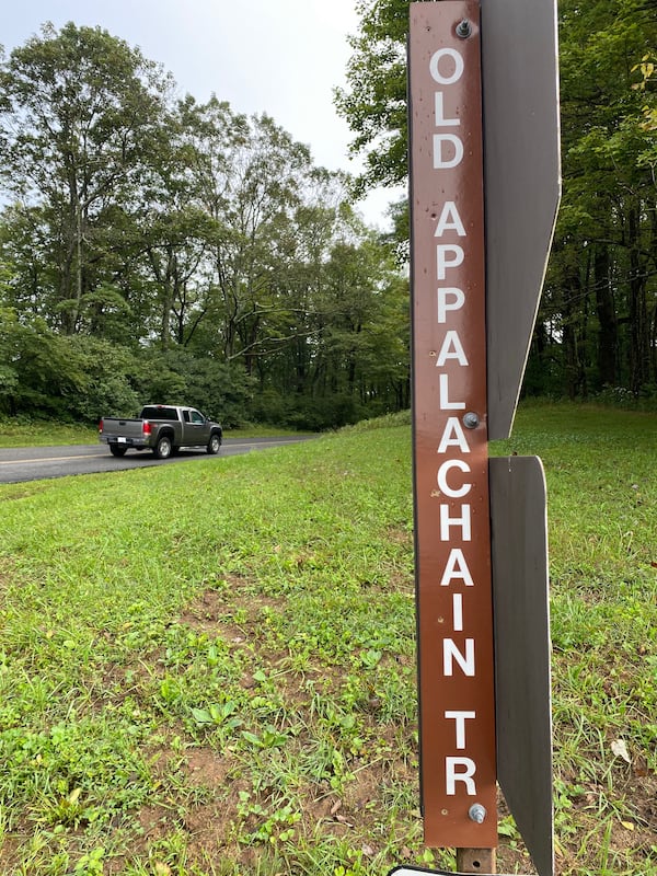 Sign for Old Appalachian Trail road, an unpaved state highway running from the Blue Ridge Parkway to Va 52 in Fancy Gap, Virginia.
Courtesy of Doug Cumming