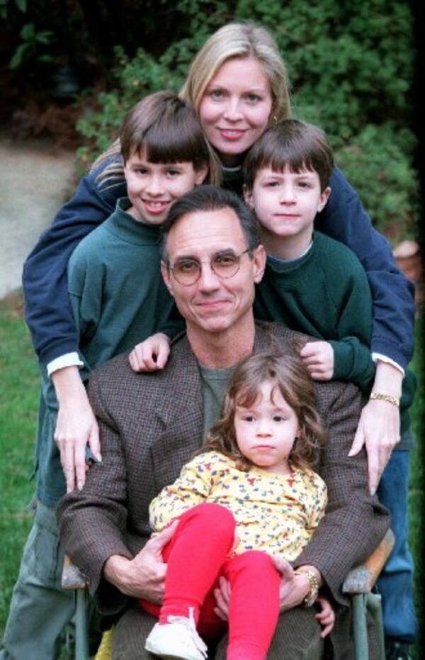 Longtime Atlanta deejay Gary McKee with his family from 1996. left to right with ages at the time: Case McKee, 8, wife Anita McKee, Parker McKee, 6, and his daughter, Cassidy McKee , 2 1/2. (AJC Staff Photo/Eric Williams)