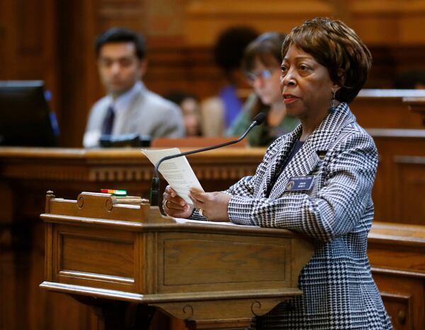 2/20/19 - Atlanta - Sen. Freddie Powell Sims, D - Dawson. The house and senate in session during the 2019 General Assembly.  Bob Andres / bandres@ajc.com