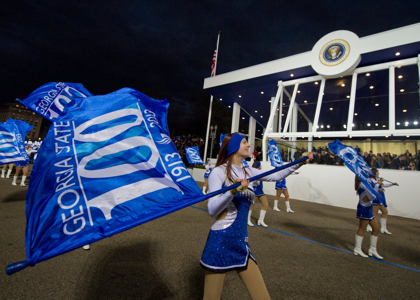 GSU marching band performs in inaugural parade