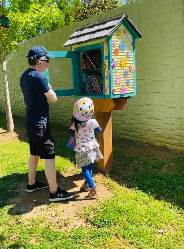 April 2020. Lockdown. Dr. Dhaval Desai says long walks outside were the only way to get out of the house.  Found a "free library" along the Buckhead trial on Ga 400 corridor. Courtesy of Dr. Dhaval Desai 