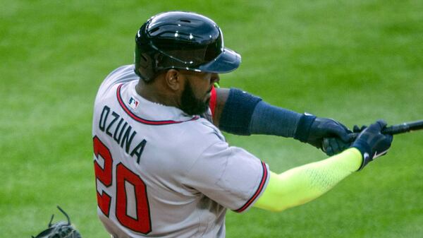 The All-Star patch on the Braves' right sleeve was covered. AP photo