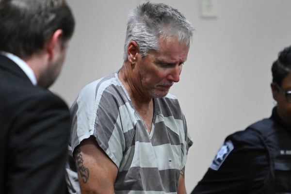 Colin Gray, father of Colt Gray, enters for his first appearance before Barrow County Superior Court Judge Currie Mingledorff on Sept. 6. (Hyosub Shin / AJC)