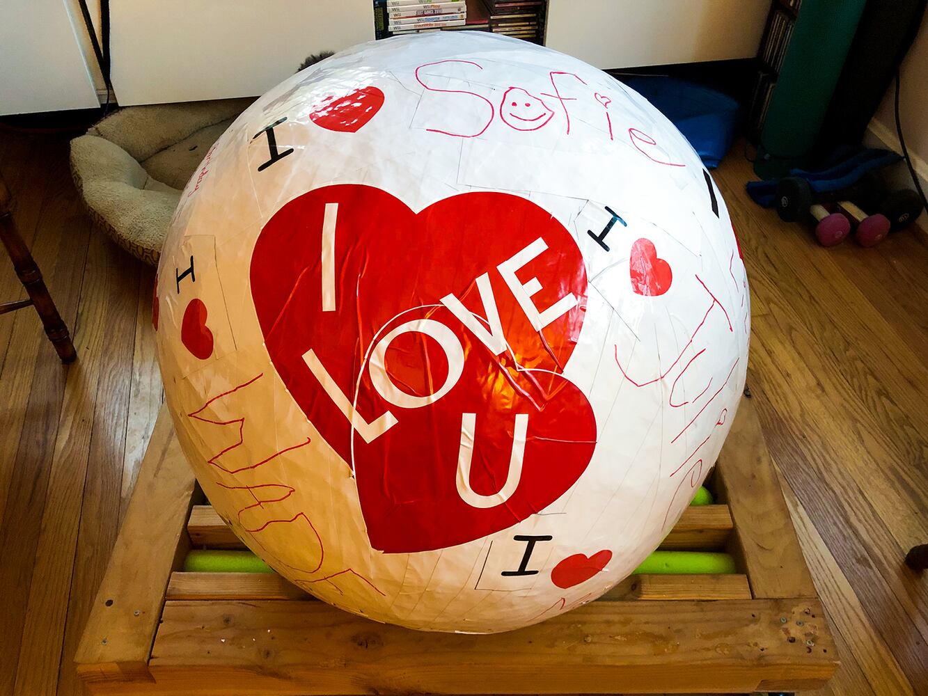 Photos: How to build the world's biggest (maybe) sticker ball