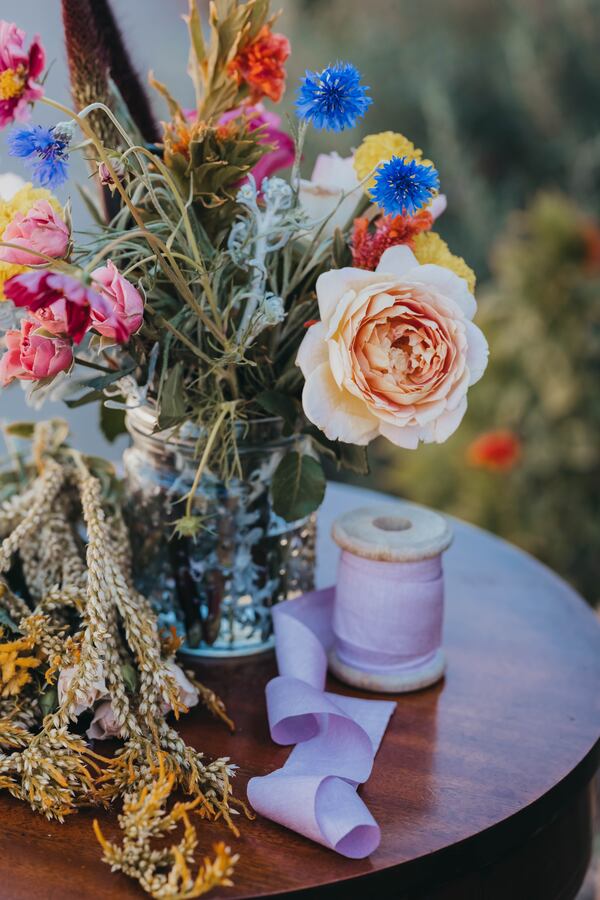 A casual arrangement by Sacramento floral designer Gina Lett Shrewsberry, whose work is featured in the new book, "Black Flora," which spotlights Black florists and growers across the nation.