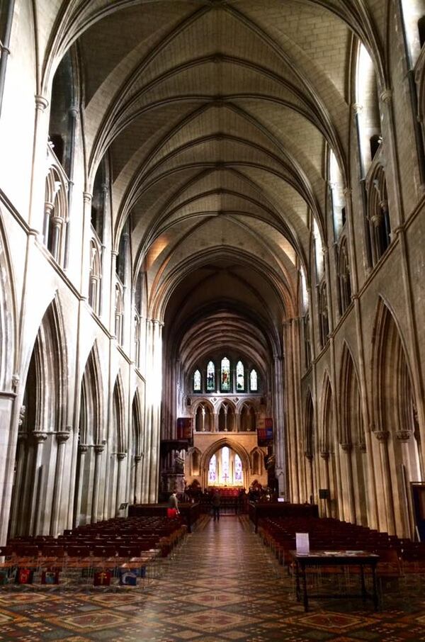  St. Patrick's Cathedral in Dublin. A place of worship has probably existed on the site of St. Patrick's Cathedral for more than 1,000 years, according to the institution's history. Its present structure, dating from 1220-1259, is located at the site of an ancient well where St. Patrick is said to have baptized converts in about 450 AD. Photo: Charles Gay V