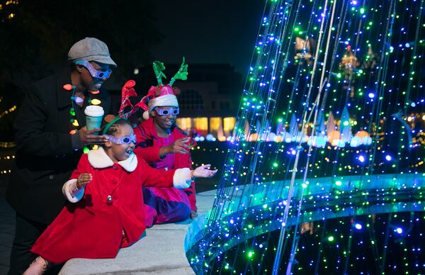 It’s family time at Atlanta Botanical Garden’s “Garden Lights, Holiday Nights.” Courtesy of Atlanta Botanical Garden