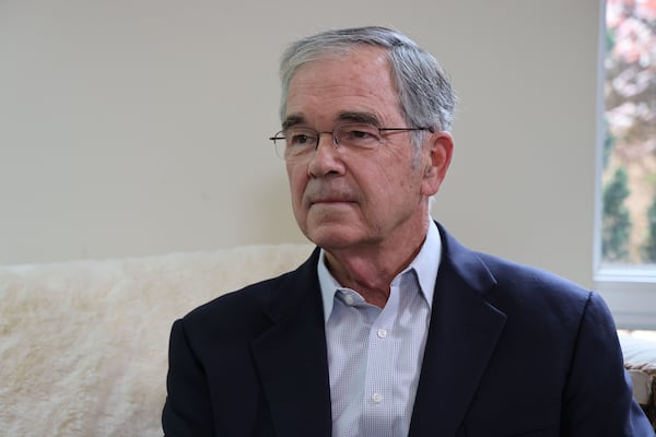 Billy Payne talks with The Atlanta Journal-Constitution reporter Steve Hummer on June 3, 2021, about the 25th anniversary of the 1996 Atlanta Olympics. (Tyson Horne / tyson.horne@ajc.com)