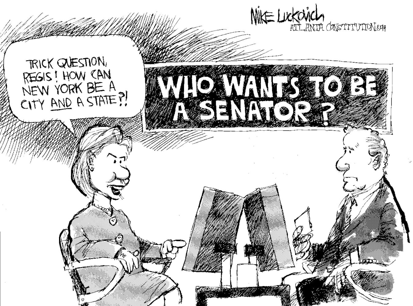 Vintage Hillary Clinton cartoons by AJC's Mike Luckovich