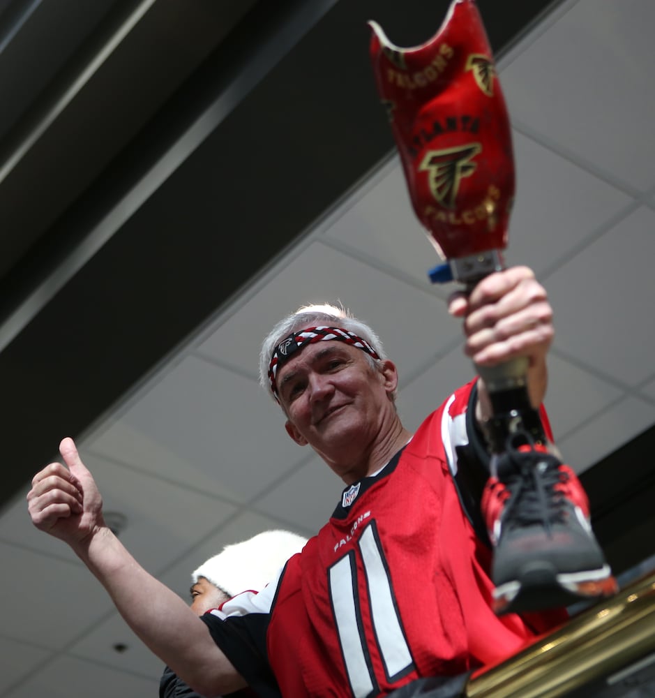 Falcons pep rally at Atlanta City Hall