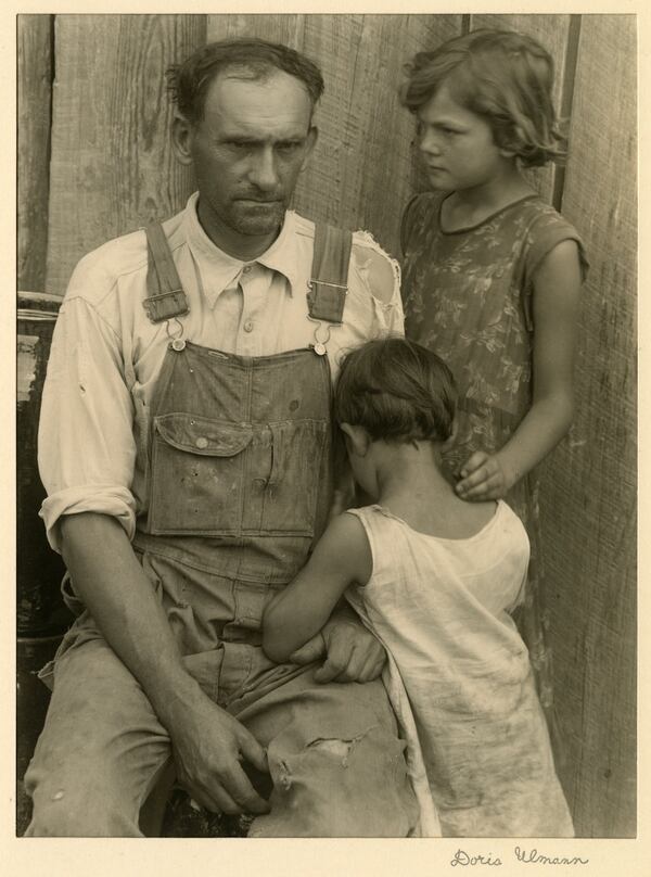 Photographer Doris Ulmann’s circa 1933 work “Cheever Meaders and His Daughters, Cleveland, GA.” CONTRIBUTED BY DORIS ULMANN FOUNDATION, BEREA COLLEGE ART COLLECTION