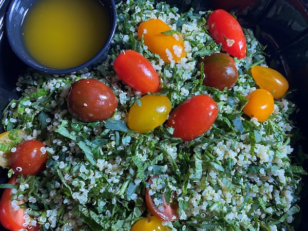 Zafron’s Quinoa Chopped Kale salad with tomatoes, mint, and EVOO citrus dressing.
Bob Townsend for the Atlanta Journal-Constitution.