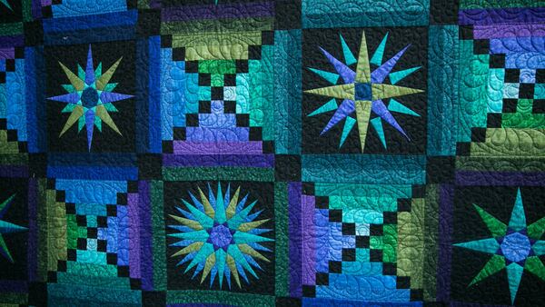  A quilt titled, “Moonglow,” by Nancy French, of Dunwoody, is shown at the home of Bobette Robinson Wednesday November 16, 2016, in Roswell, GA.