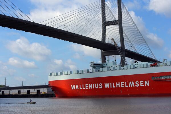 Georgia Ports Authority CEO Griff Lynch called for removal of the Talmadge Bridge in 2018, voicing concerns about the ability of larger next-generation cargo ships to pass under the span to reach port terminals located upriver. CURTIS COMPTON / CCOMPTON@AJC.COM