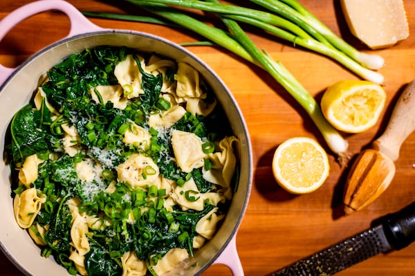 One-Pot Tortellini with Greens. CONTRIBUTED BY HENRI HOLLIS