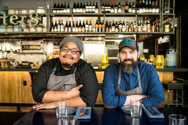 Bully Boy co-executive chefs (from left to right) Justin Dixon and Michael Bertozzi. Photo credit- Mia Yakel.