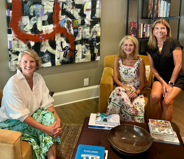 These three women, Diane Moffett (from left), Beth Abernathy and Julie Salisbury, came up with the idea for Kind30. They were inspired, in part, by the surgeon general's statement that America is experiencing an epidemic of loneliness and isolation. Courtesy of Beth Abernathy