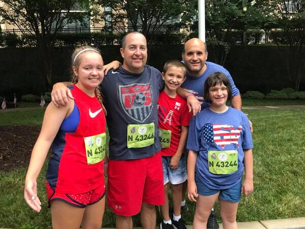 Jonathan Gallo and Will Hammock and their children Zoe Gallo and Bryn and Dylan Hammock. (Courtesy)