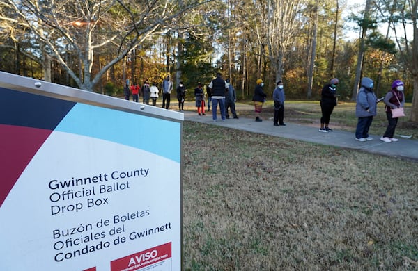 Georgia's Republican-led Legislature responded to Donald Trump's false claims of election fraud by approving Senate Bill 202, an overhaul of the state's voting laws. The measure includes limits on the use of drop boxes that proved to be popular with voters in the 2020 presidential race. (Tami Chappell/AFP/Getty Images/TNS)