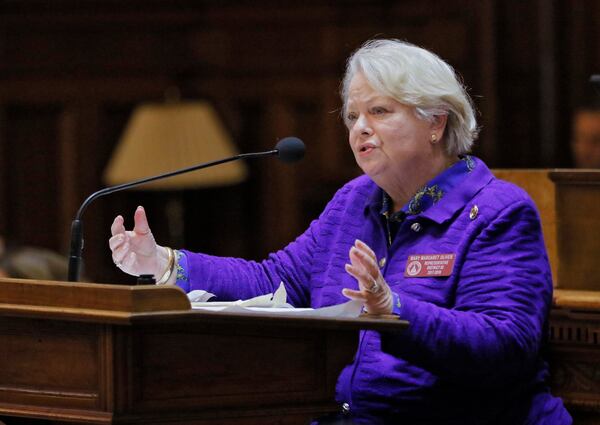 Rep. Mary Margaret Oliver, D - Decatur, favors House Bill 75, which would allow the state child protection agency to withhold more information on child deaths. She said the bill grants DFCS the same confidentiality provided to law enforcement.BOB ANDRES /BANDRES@AJC.COM