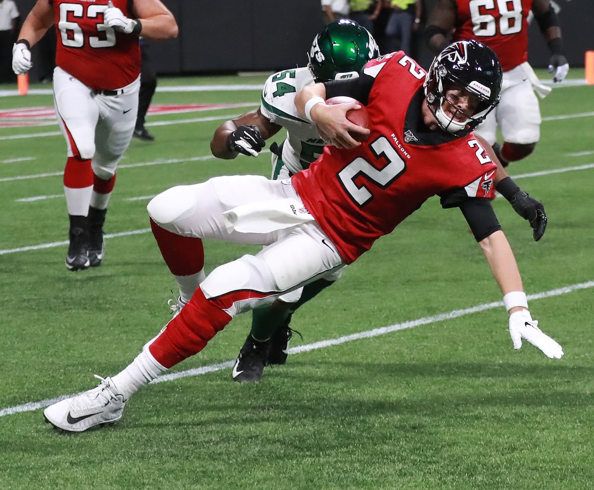 Photos: Falcons host Jets in third exhibition game