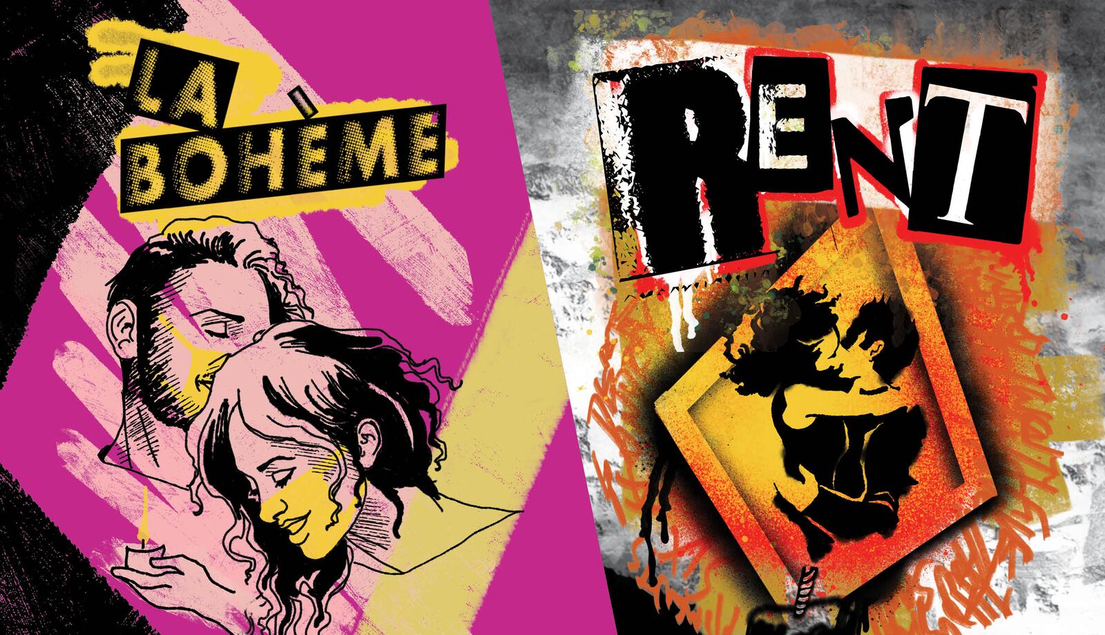 Atlanta Opera presents "Rent" and "La Boheme"  in repertory at Pullman Yards.
Courtesy of Atlanta Opera