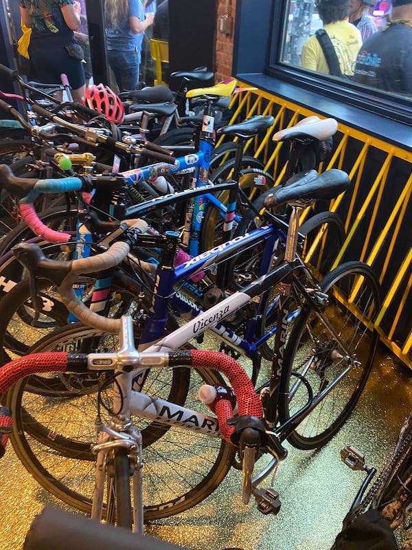 The Handlebar has an area for guests to park their bikes. / Courtesy of the Handlebar