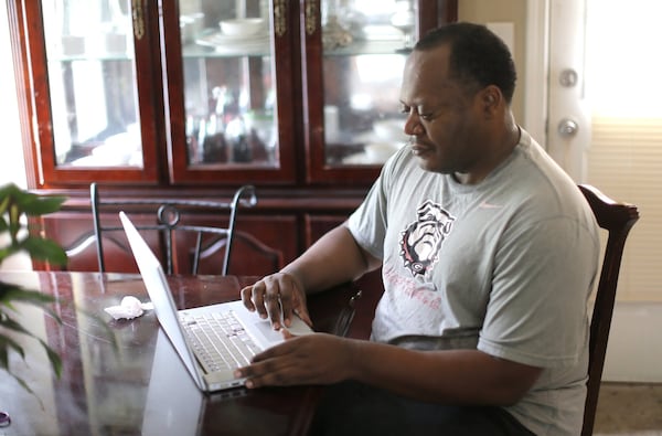 6/5/17 - Conley, GA - Eric Grant likes working with computers and said he has been accepted at Clayton State University to study computer science. He used to be on food stamps, but now he’s not. He said food stamps helped him get through a rough time in his life.