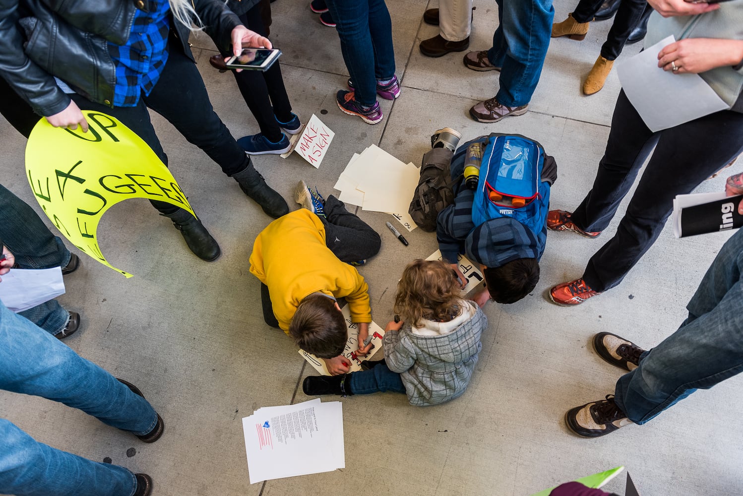 Atlanta Airport protests over immigration policy Sunday Jan. 29